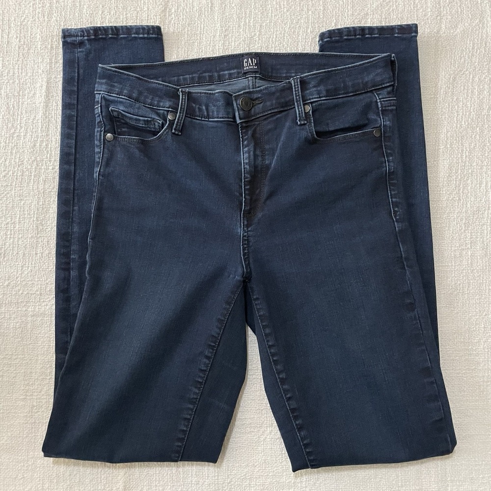 GAP 1969 Jeans Womens 29 Tall Blue‎ True Skinny High Rise  Pants Classic 90's